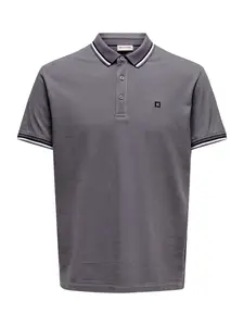 Only & Sons Tričko 'ONSFletcher'  tmavosivá / čierna / biela