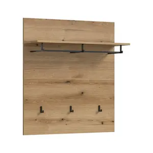 Livetastic ŠATNÍ PANEL, tmavý dub, 90/98/27 cm