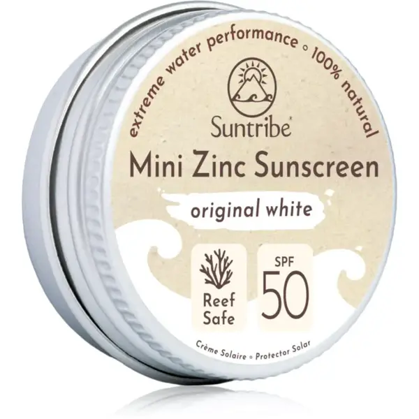 Suntribe Mini Zinc Sunscreen minerálny ochranný krém na tvár a telo SPF 50 Original White 15 g