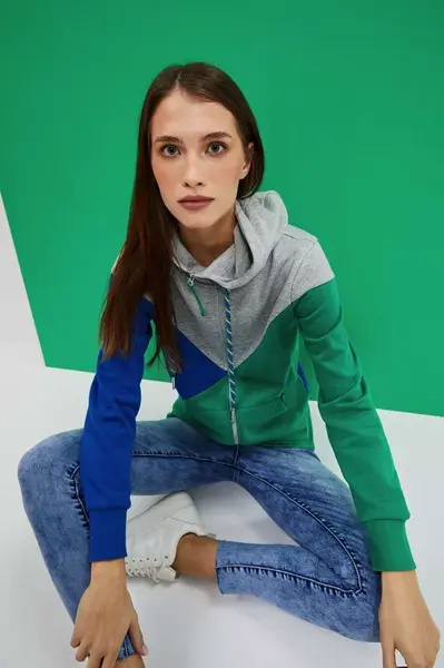 Marisse Women's Sweatshirt L-Bl-4003 Green
