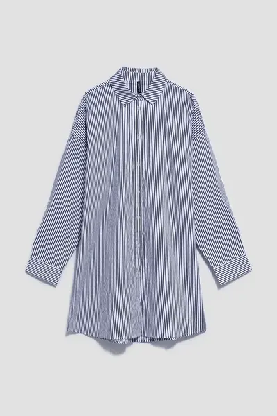 WOMEN'S SHIRT L-KO-4016 BÍLÁ_NAVY