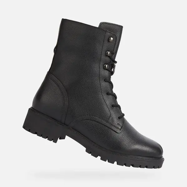 Black women's ankle boots Geox Hoara - Women's