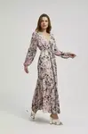 Marisse Gray Floral Maxi Dress