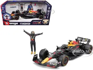 Red Bull Racing RB19 1 Max Verstappen "Oracle" Winner Formula One F1 Championship "Drivers Champion" (2023) with Driver Figure 1/24 Diecast Model Car