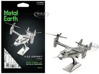 Model Kit Bell Boeing V-22 Osprey Aircraft "United States Military" (Challenging Difficulty) Steel Model by Metal Earth