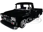1958 Chevrolet Apache Fleetside Pickup Black "Maxx Design" "American Classics" Series 1/24 Diecast Model Car by Motormax