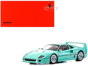 Ferrari F40 Mint Green 1/18 Diecast Model Car by Kyosho