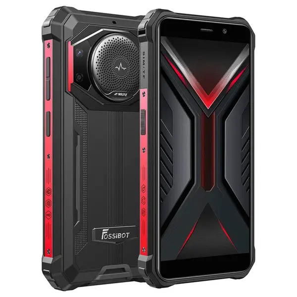 FOSSiBOT F101 Rugged Smartphone Black and Red