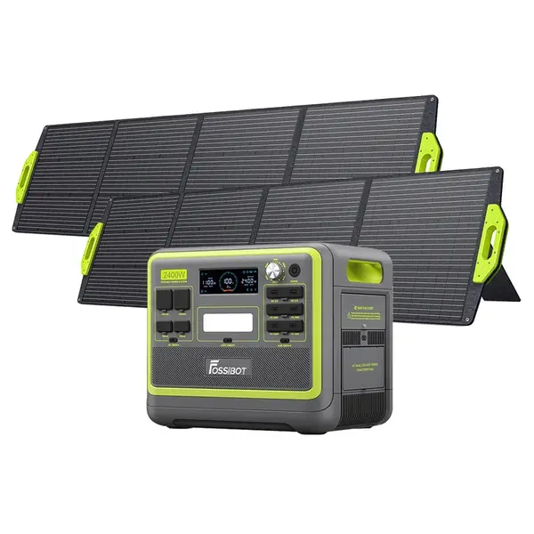FOSSiBOT F2400 Portable Power Station + 2 x SP200 Solar Panel