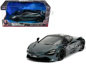 Shaws McLaren 720S RHD (Right Hand Drive) Metallic Gray "Fast &amp; Furious Presents Hobbs &amp; Shaw" (2019) Movie 1/24 Diecast Model Car by Jada