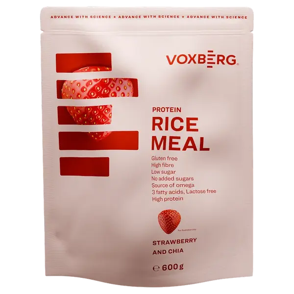 VOXBERG Protein Rice Meal Jahoda & Chia 600 g