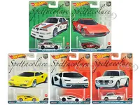 "Spettacolare" 5 piece Set "Car Culture" Series Diecast Model Cars by Hot Wheels