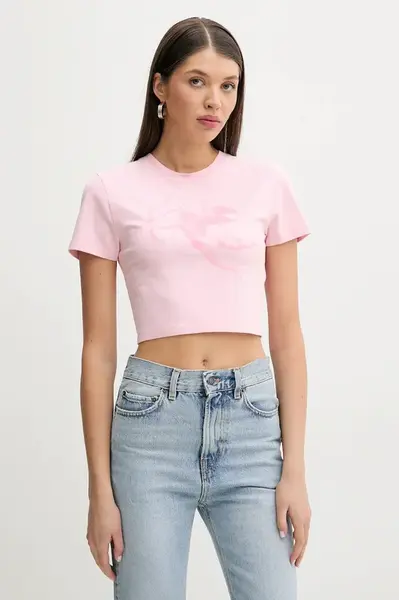 Bavlnené tričko Fiorucci Cupid Print Cropped T-Shirt