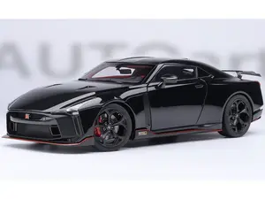 Nissan GT-R50 By ItalDesign Black and Matt Black 1/18 Model Car by Autoart