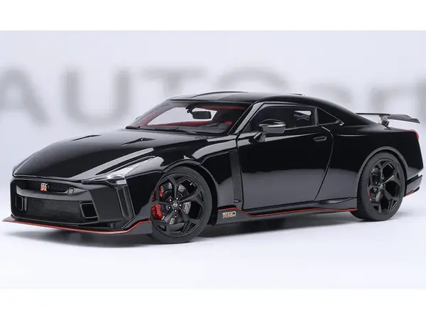 Nissan GT-R50 By ItalDesign Black and Matt Black 1/18 Model Car by Autoart