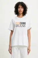 Bavlněné tričko Moschino Jeans bílá barva, 0712 3732