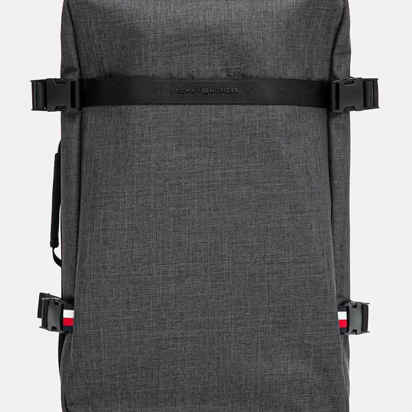 Kufr Tommy Hilfiger šedá barva, AM0AM13554