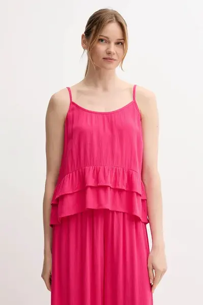 Halenka United Colors of Benetton dámská, růžová barva, hladká, 4VW95H00B