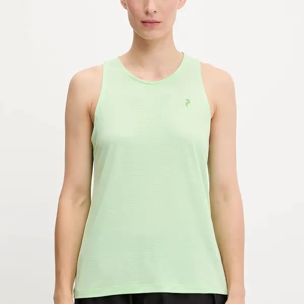 Sportovní top Peak Performance zelená barva, G79365