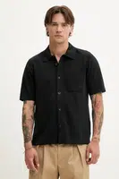 Košile Rag & Bone pánská, černá barva, regular, MBS25P038LN38