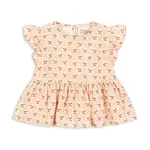 Halenka Konges Sløjd COCO TOP GOTS oranžová barva, vzorovaná, KS103205