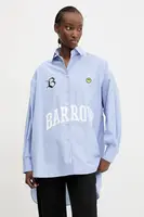 Košile Barrow dámská, modrá barva, relaxed, s klasickým límcem, S5BWWOSI124