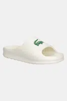 Pantofle Lacoste SERVE SLIDE 2.0 dámské, béžová barva, na platformě, 48CFA0022