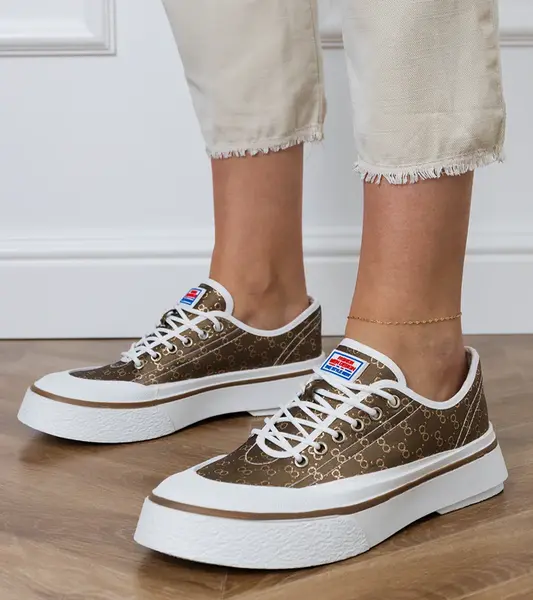 Gemre Brown women's platform sneakers Greta