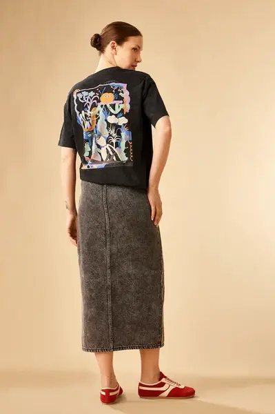 Bavlněné tričko Medicine černá barva