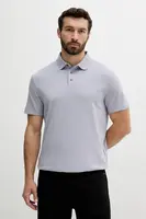 Bavlněné polo tričko Calvin Klein pánské, fialová barva, LV04LB276G