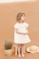 Dětské bavlněné šaty Tartine et Chocolat béžová barva, mini, CA30231
