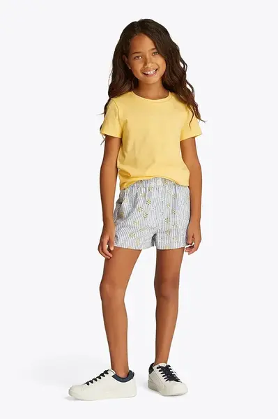 Dětské bavlněné tričko Tommy Hilfiger žlutá barva, KG0KG08527