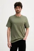 Bavlněné tričko Tommy Hilfiger zelená barva, MW0MW39995