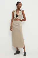 Ľanový komplet Answear.LAB béžová farba