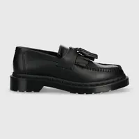 Kožené mokasíny Dr. Martens Adrian Mono dámske, čierna farba, na plochom podpätku, DM30637001