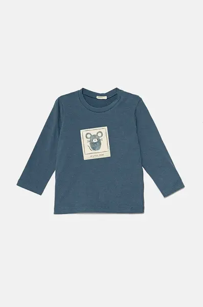 Detské bavlnené tričko s dlhým rukávom United Colors of Benetton