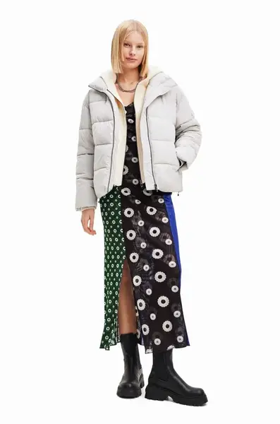 Bunda Desigual 23WWEW56 WOMAN WOVEN PADDED SHORT OVERCO