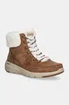 Členkové topánky Skechers GLACIAL ULTRA WOND hnedá farba, 144202