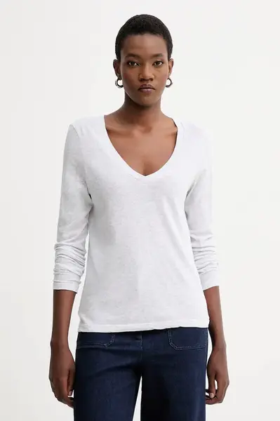 Bavlnené tričko s dlhým rukávom American Vintage