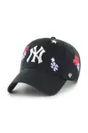 Bavlnená šiltovka 47 brand MLB New York Yankees čierna farba, s nášivkou, B-FLRAC17GWS-BKA
