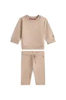 Kojenecká tepláková souprava Tommy Hilfiger hnědá barva, KN0KN02117