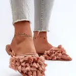 Boto Ploché Dámske Papuče S Šnúrkami Špinavá Ružová Rialle