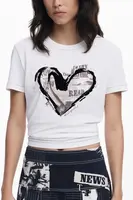 Dámské tričko s potiskem srdce