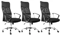 MERCURY 3PACK kancelárska stolička Alberta čierna (3 ks)