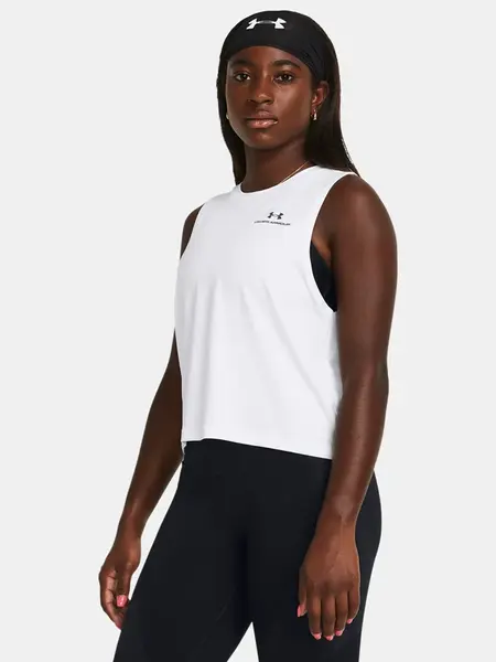 Biele športové tielko Under Armour Vanish Energy Crop Tank