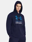 Tmavomodrá športová mikina Under Armour UA Rival Terry Graphic Hood