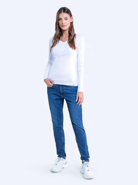 Big Star Woman's Shirt_ss_slim Trousers 115541 Denim-449