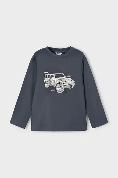 Detská bavlnená košeľa s dlhým rukávom Mayoral