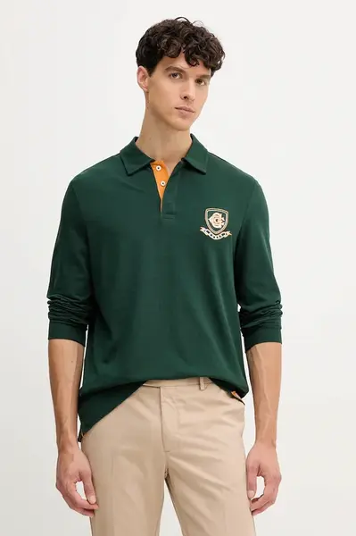 Bavlnené tričko s dlhým rukávom Guess