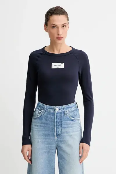 Bavlnené tričko s dlhým rukávom G-Star Embro patch slim